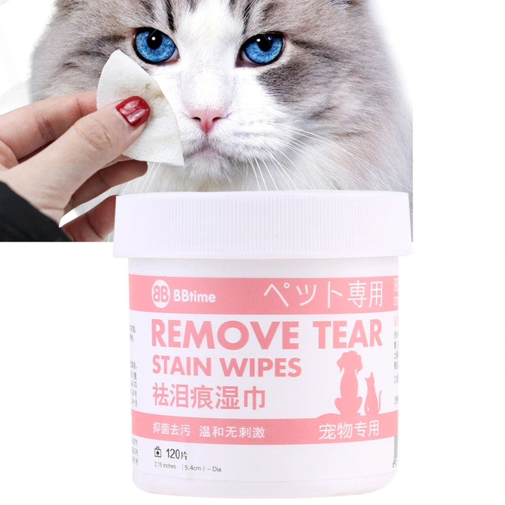 100Pcs Pet Eyes Tear Stain Cleaning Wipes Wet Tissue Napkin Towelette Pet Supplies