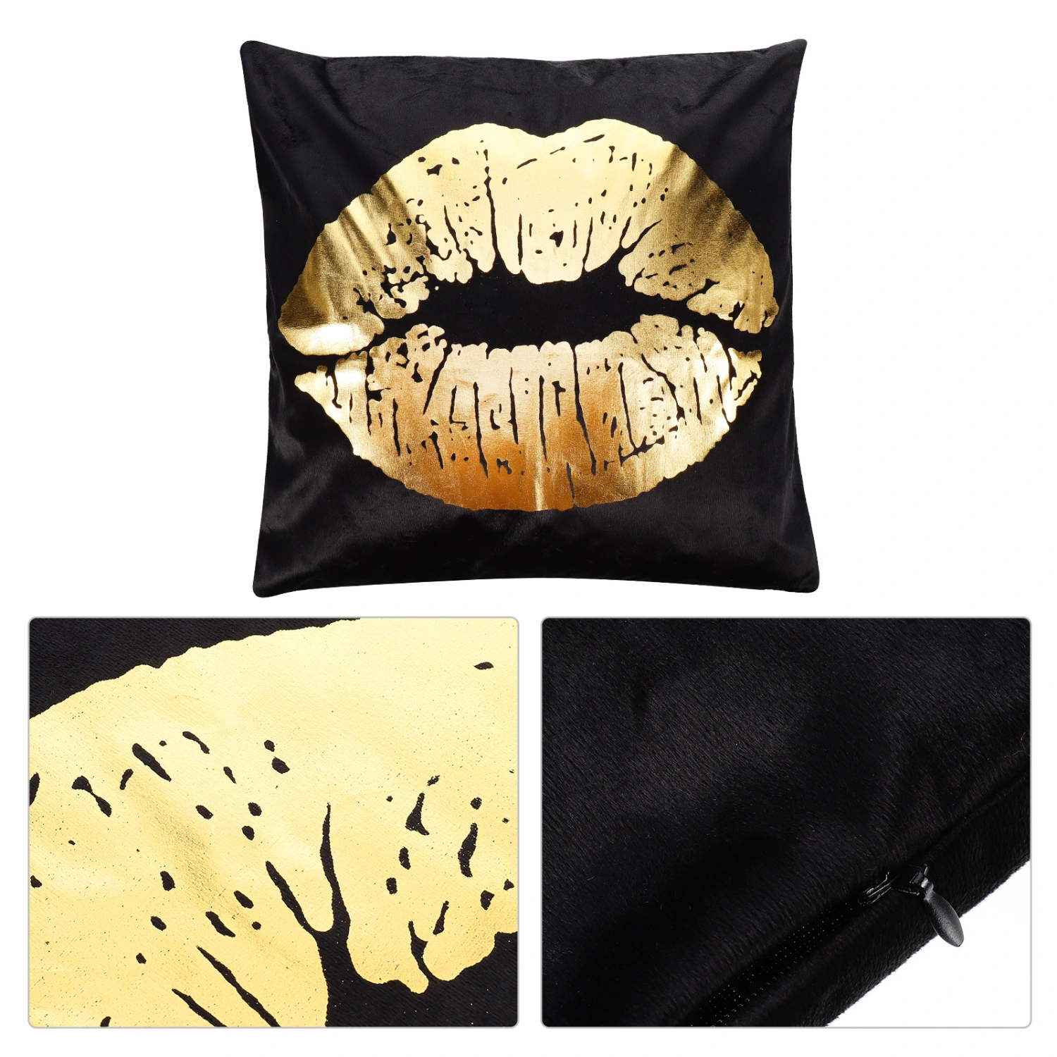 Gold Bronzing Pillowcase Black Pillowcases Sofa Cushions Pillow Cover Home Decor