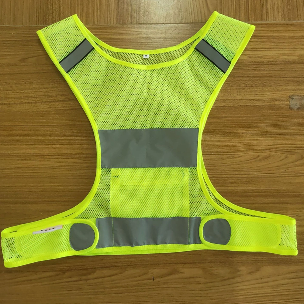 1 Set Useful Reflective Vest Durable Running Vest Portable Reflective Vest Set with Wrist Strap (Yellow)