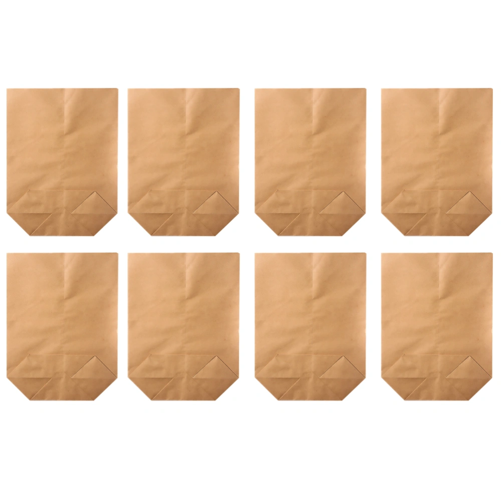 8pcs Kraft Paper Bags Thicken Food Storage Bags Baking Bags Food Packaging Bags