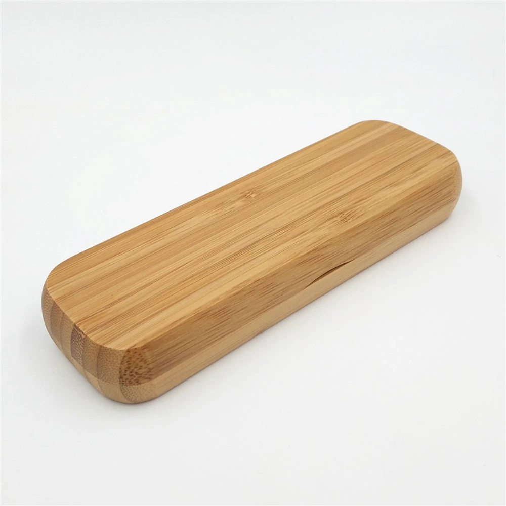 Creative Bamboo Pen Box with Two Pen Slot Bamboo Pencil Case Pen Case Supplies