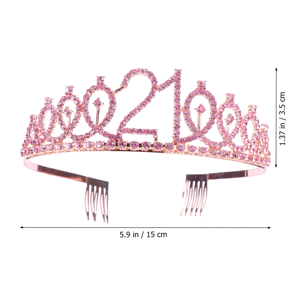 4pcs Birthday Party Decorative Shoulder Strap Crown Breastpin Buckle Party Props