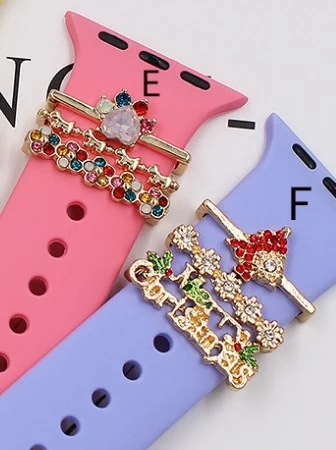 3pcs Watch Band Charms Watch Strap Ring Loops Smartwatch Charms Watchband Decorations