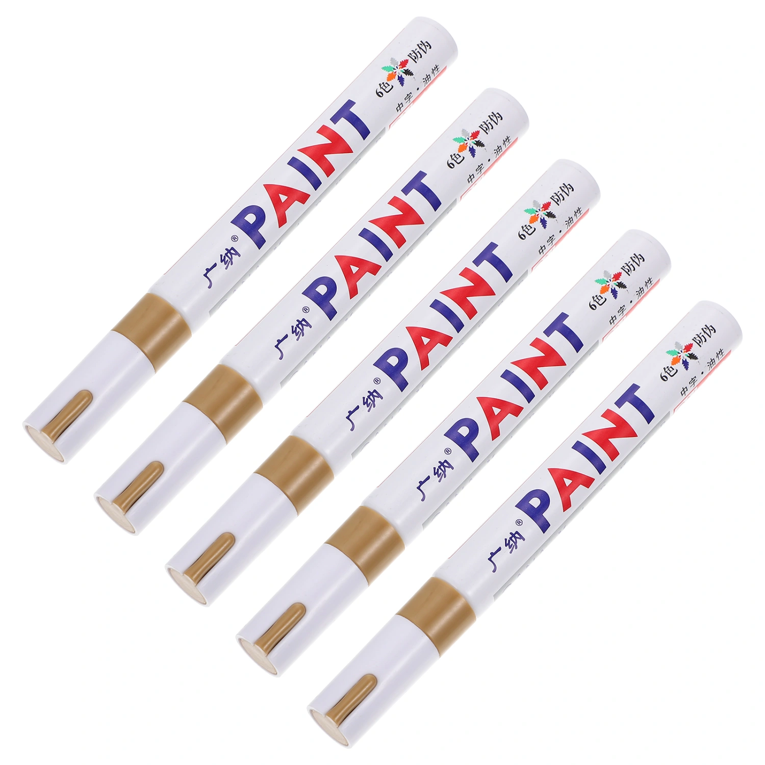 5Pcs Paint Pens Portable Paint Markers Waterproof Painting Pens Plastic Paint Pens Graffiti Markers
