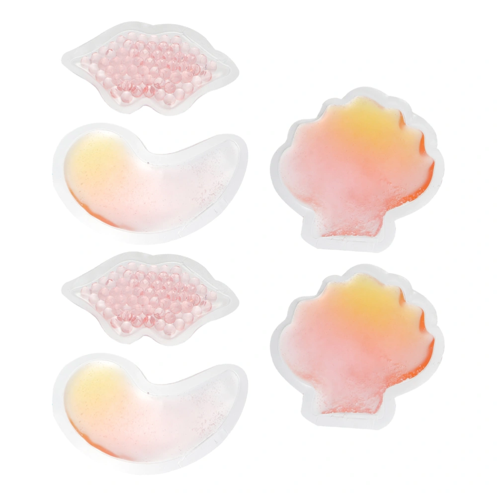 6pcs Cold Hot Gel Packs Face Eye Lip Gel Therapy Pack Cosmetic Eye Lip Ice Pack