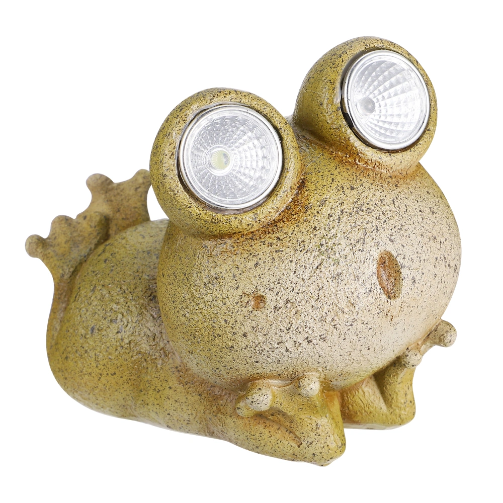 Cartoon Solar Lamp Adornment Garden Yard Ornament Resin Frogs Statue Light