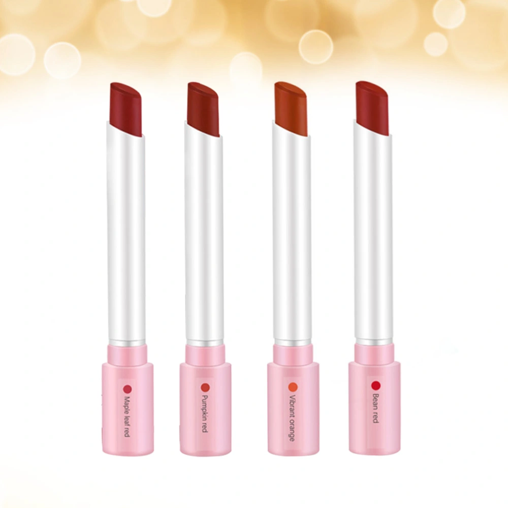 4pcs Matte Lipsticks Long Lasting Smooth Cigarette Lipsticks Makeup Accessory for Women Girls Ladies