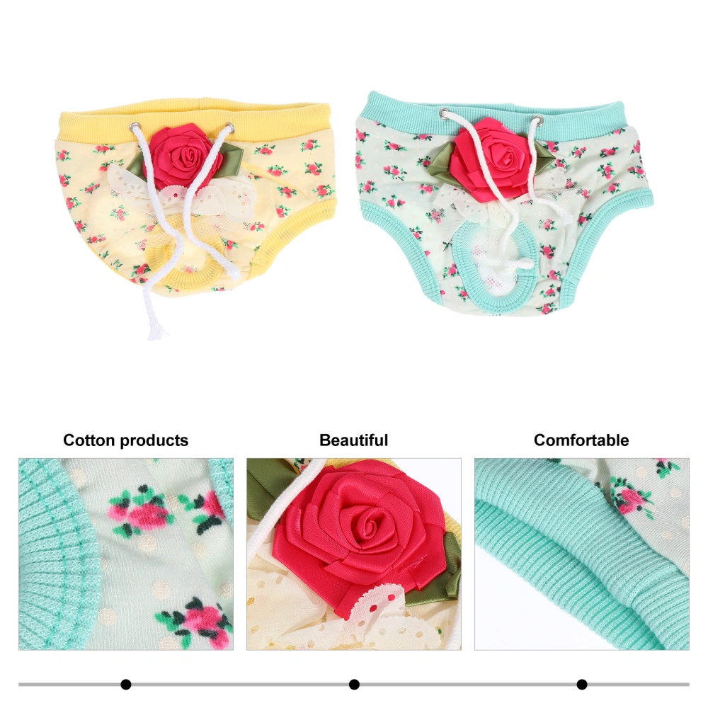 2pcs Pet Physiological Menstrual Breathable Diaper Dog Pet Sanitary Pantie