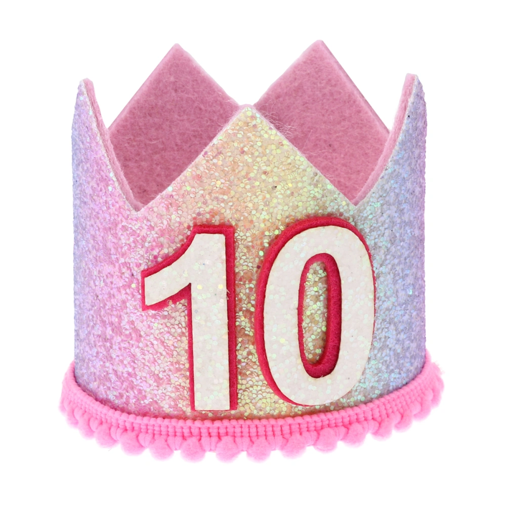 Gradient Rainbow Kids Party Hats Birthday Hats Decorative Party Headdress (10 Year Old)