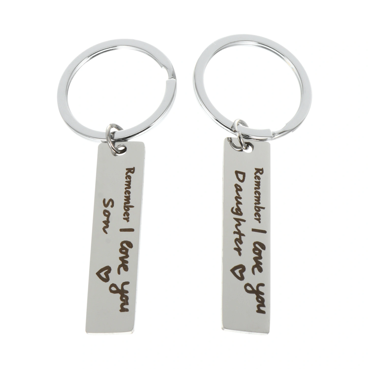2pcs Thanksgiving Parents' Day Keychains Gift Remember I Love You Keychains