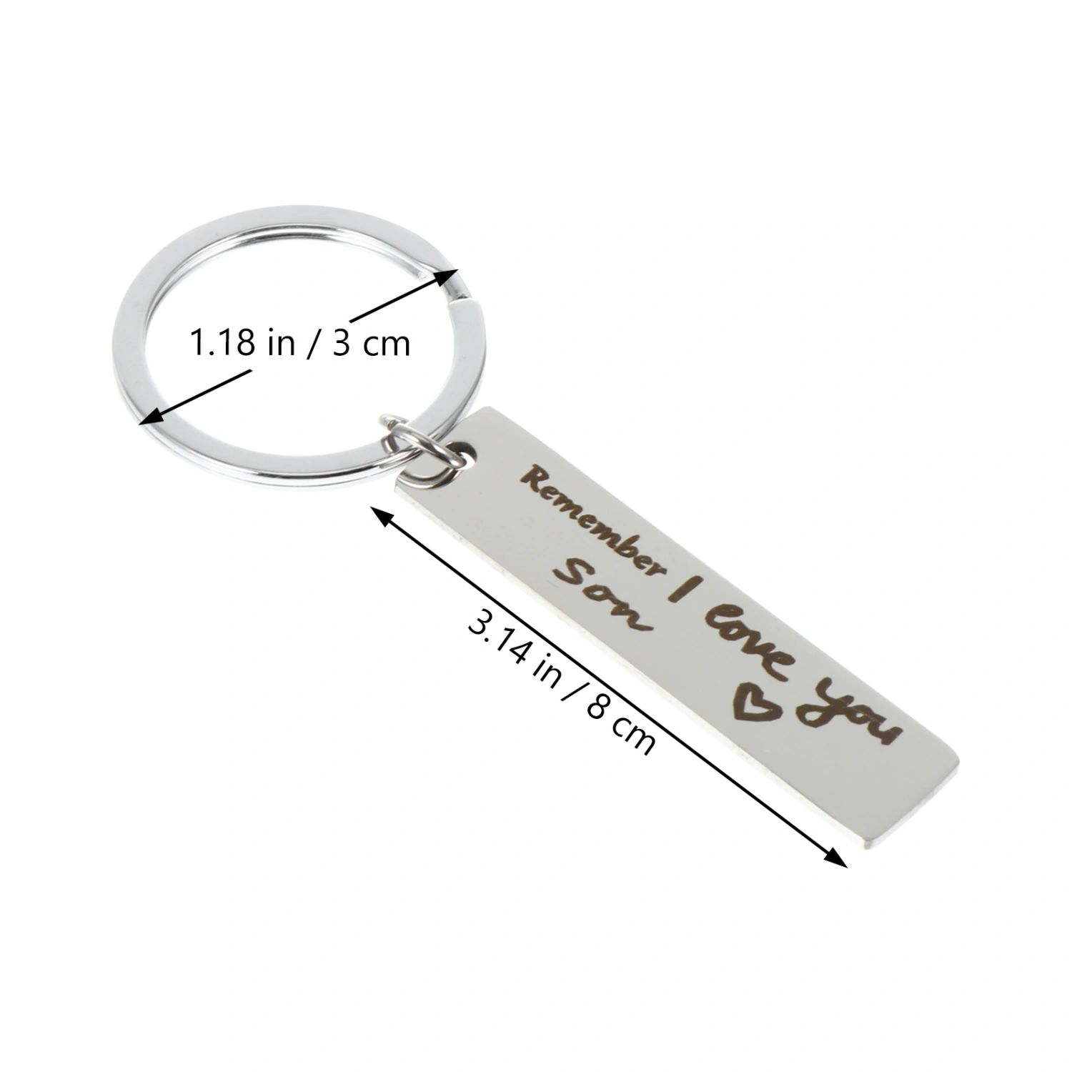 2pcs Thanksgiving Parents' Day Keychains Gift Remember I Love You Keychains