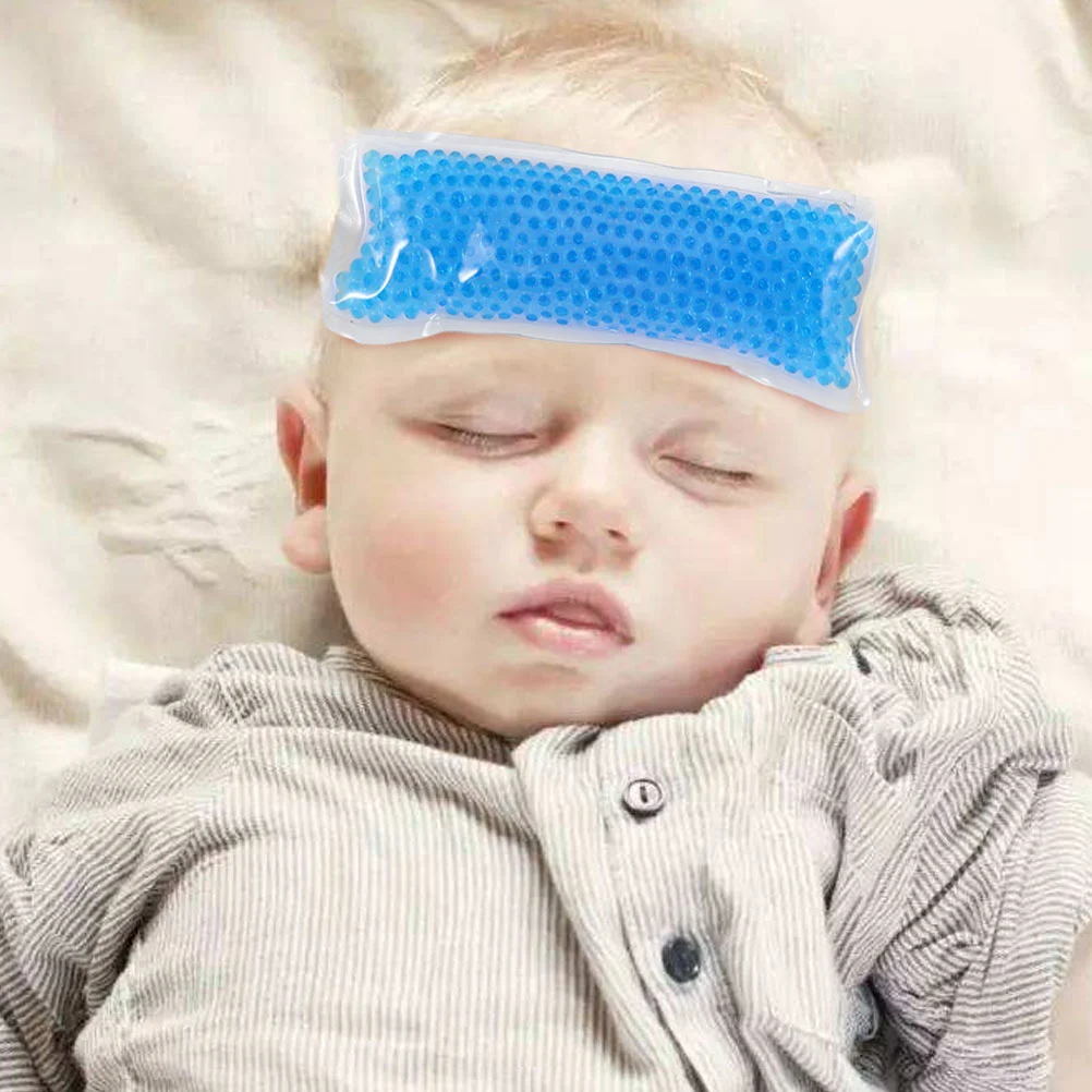 Cooling Gel Forehead Strips Fever Cooling Headband Hot Cold Ice Pack For Kids And Adults (Blue)