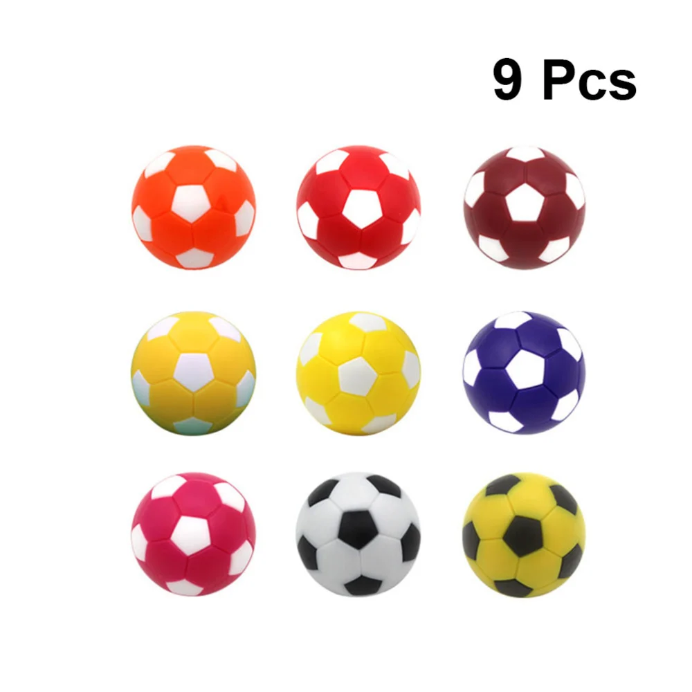 9pcs 36MM Plastic Table Soccer Football Ball Table Football Accessories (Random Color)