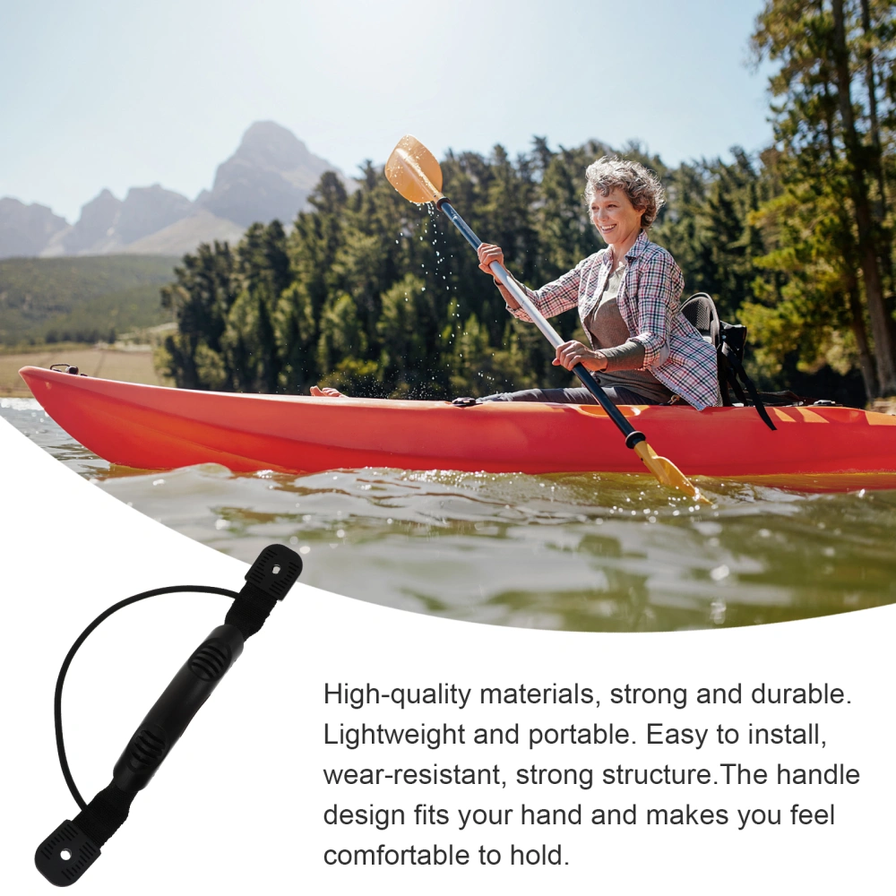 1 Set Kayak Carry Handles with Black Bungee Paddle Park Kayak Side Mount Handles