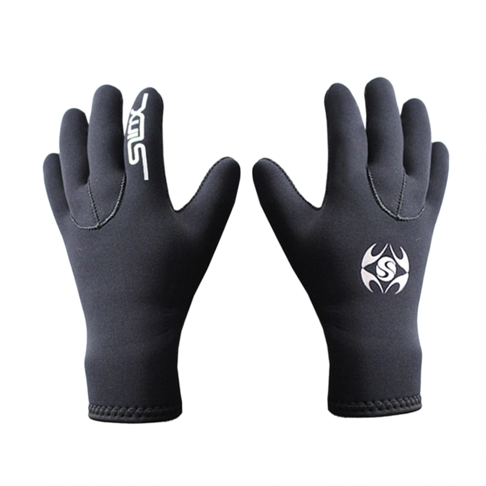 1 Pair of 3MM Neoprene Diving Gloves Anti-slip Snorkeling Gloves Underwater Swimming Device - Size XL