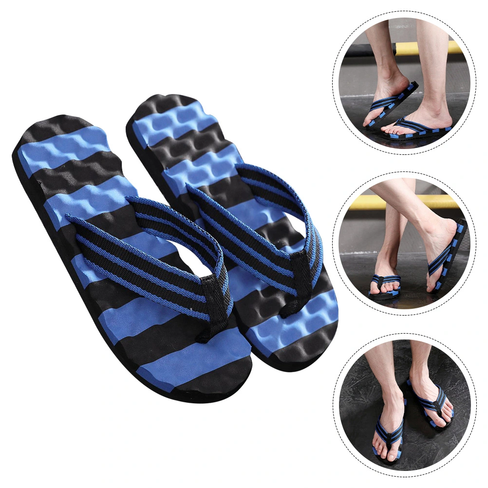 1 Pair Summer Color Matching Beach Shoes Trendy Outdoor Slippers Male Slippers