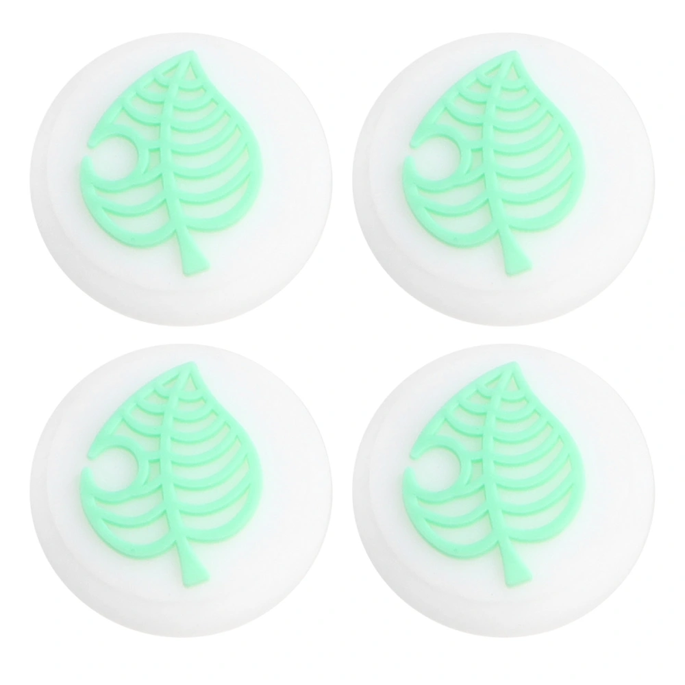 4PCS Silicone Rocker Protection Sleeve Joystick Protective Compatible with Switch (White)