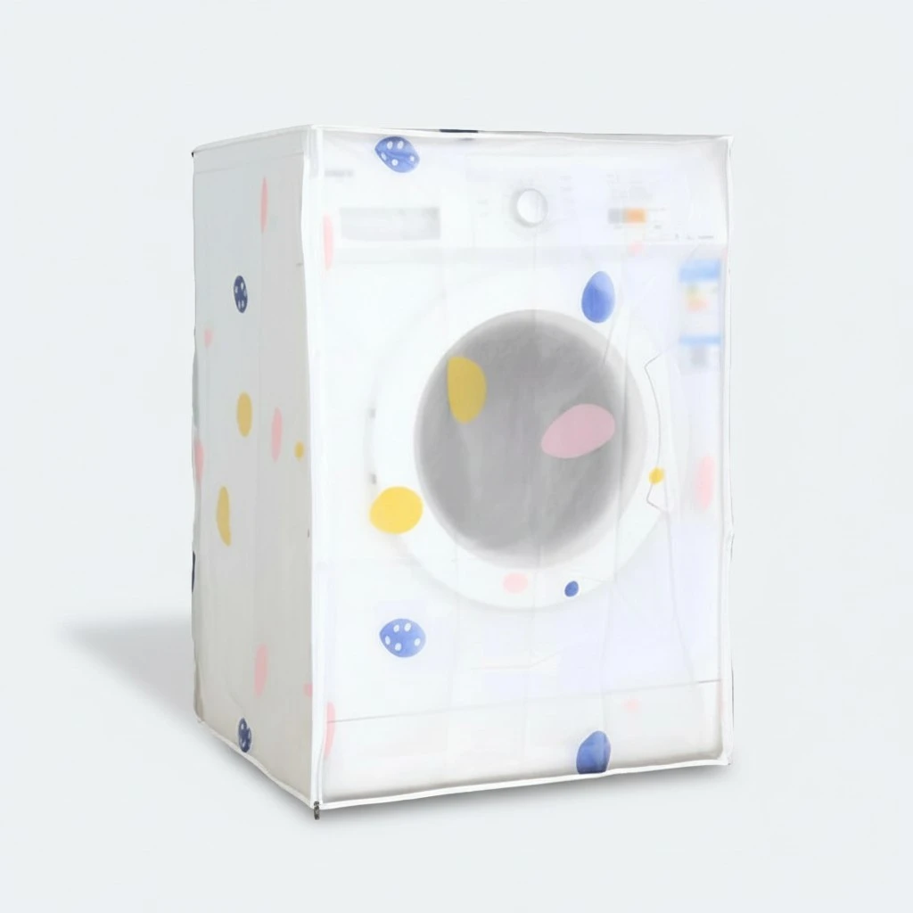 Premium PEVA Washing Machine Case Automatic Washing Machine Cover Waterproof Anti-dust Washing Machine Protector for Home (60x55x82cm)