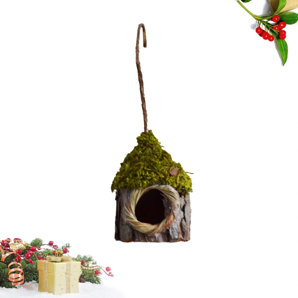 Simulated Bark Awning Bird Nest Bird House Garden Plant Decoration Home Decoration (Without Bird Hanging Nest)