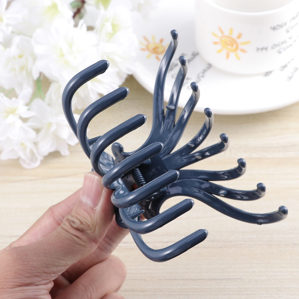 Women Jaw Clip Hair Clips Plastic Hair Claw Clips Hair Clamp Headdress for Ladies (Dark Blue)