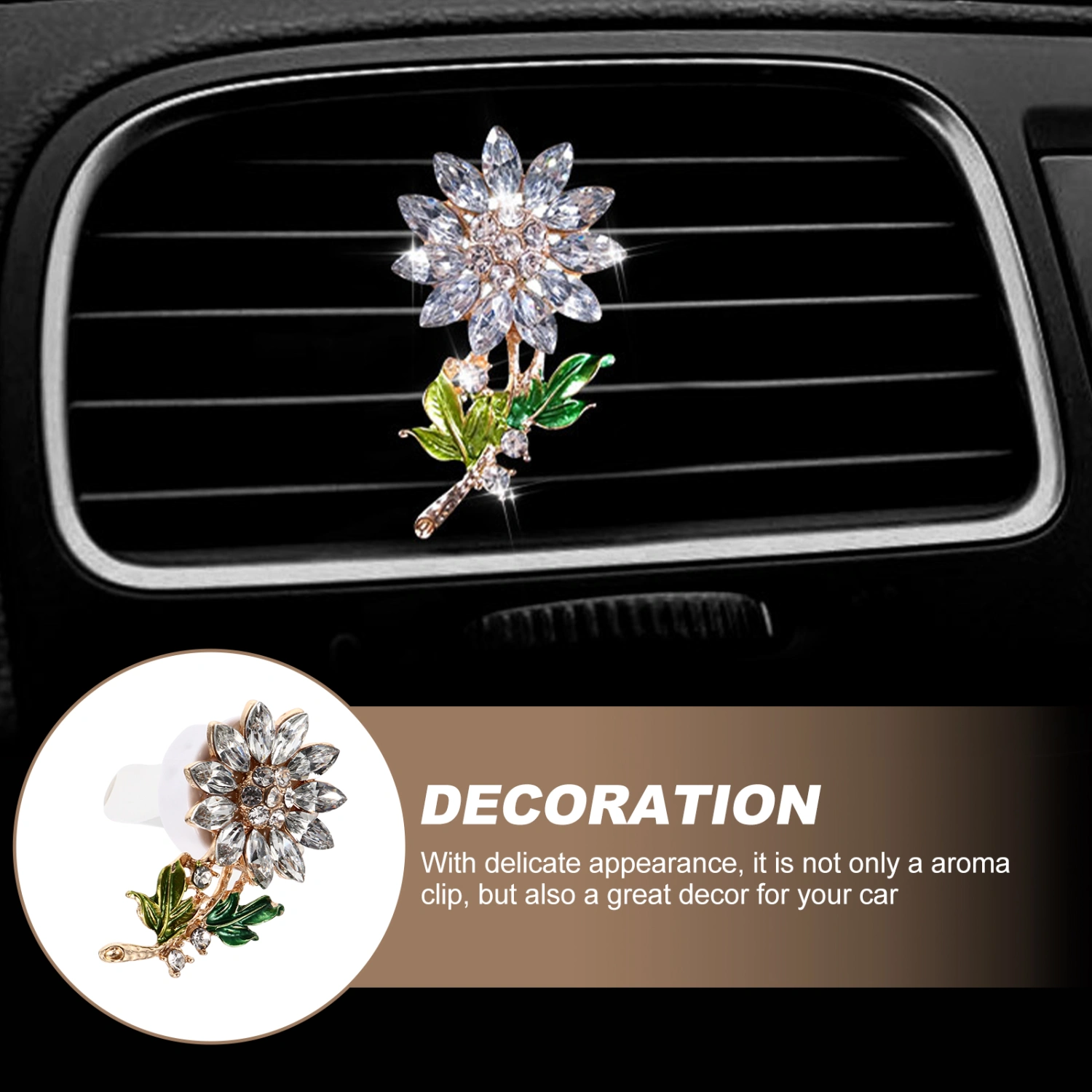 1 Pc Sunflower Car Aroma Clip Car Air Vent Freshener Auto Perfume Ornament
