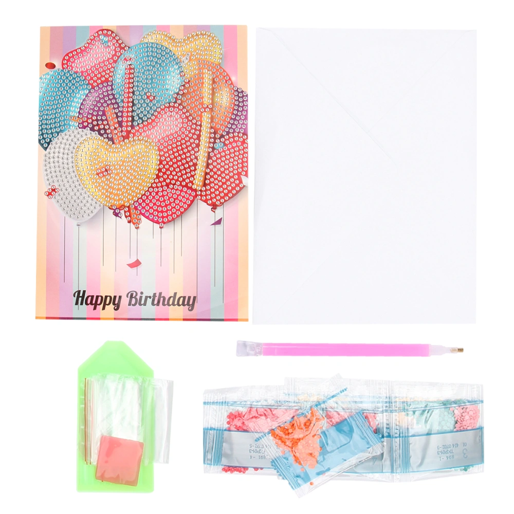 Creative Birthday DIY Handmade Greeting Diamond Embroidery 5D Blessing Balloons Design Cross Stitch Printing Craft Kits