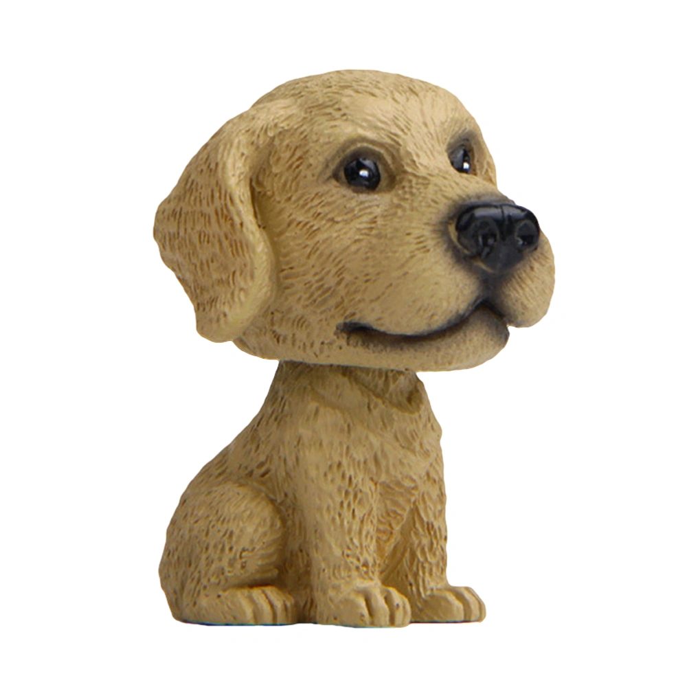 Resin Car Ornaments Interior Accessories Nodding Big Head Dog Lovely Puppy Sitting Posture Shakes Head Dog Decorations