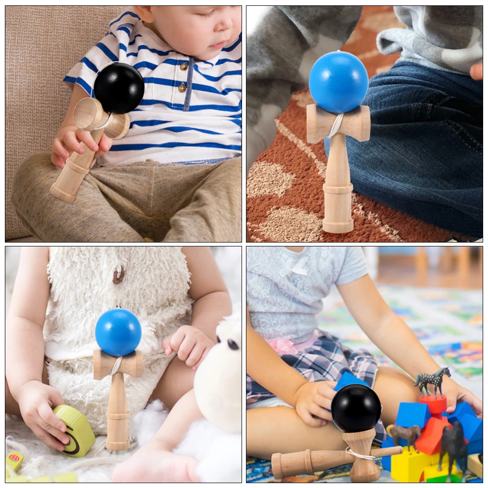 2pcs Funny Kendama Toy Skill Sword Cup Ball Games Kids Educational Toys