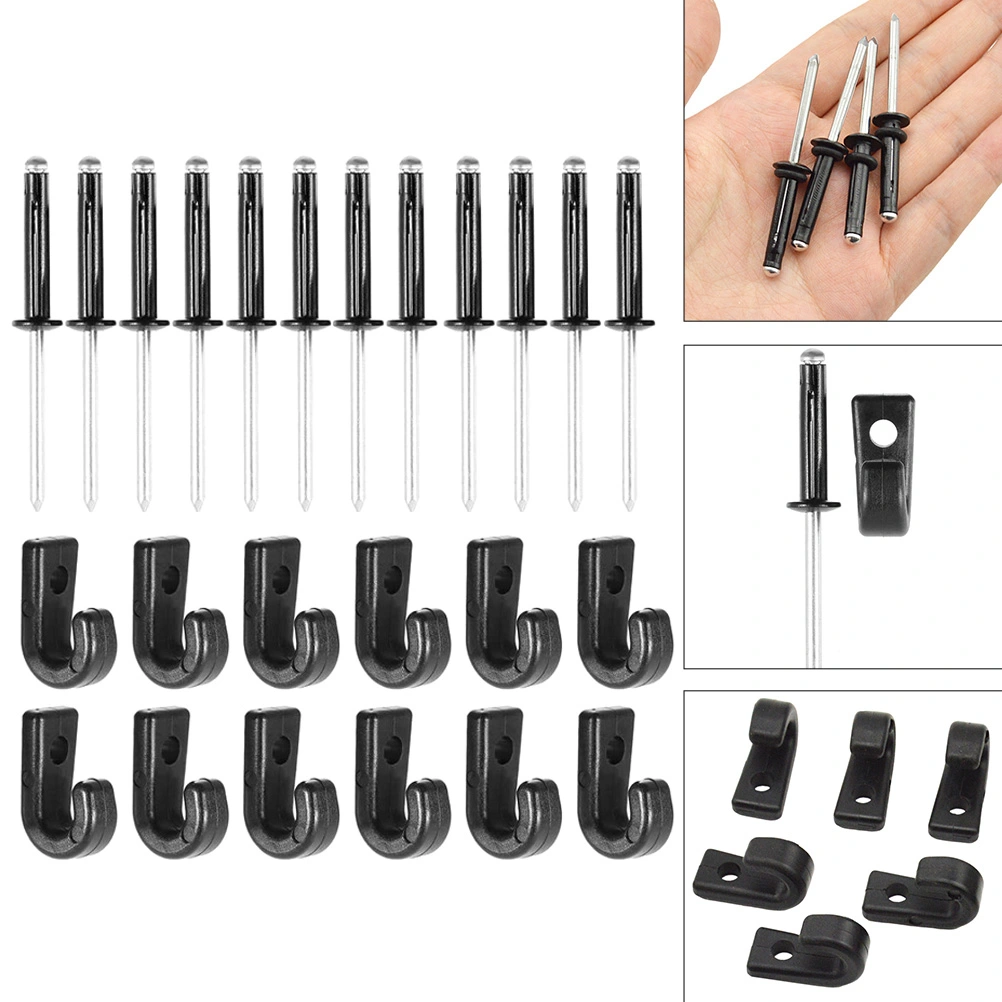 1 Set Kayak Lashing Hook With Rivet Tri Grip Rivet Lashing Kit For Kayak
