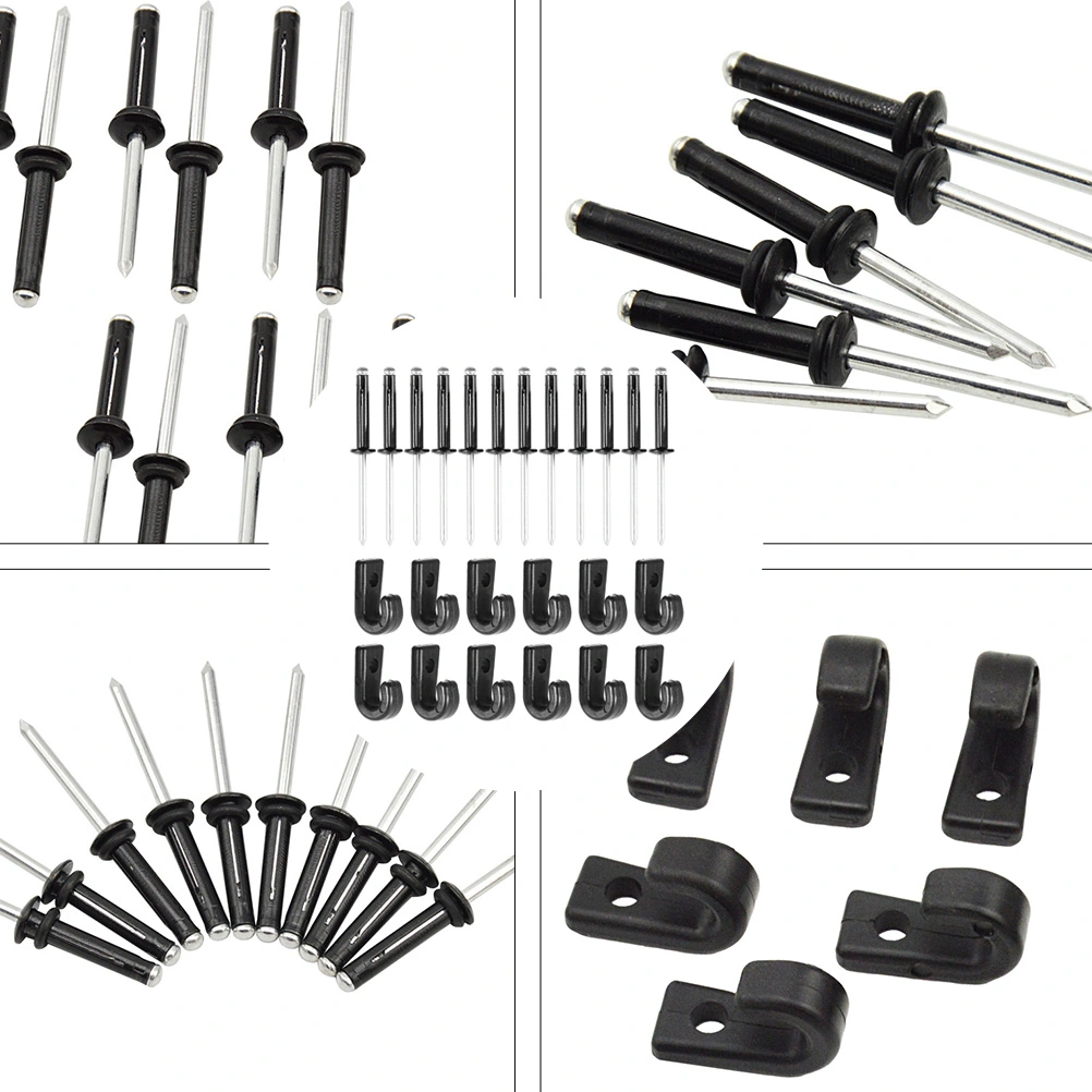 1 Set Kayak Lashing Hook With Rivet Tri Grip Rivet Lashing Kit For Kayak