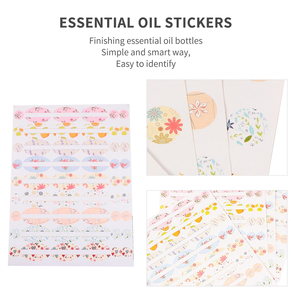 12 Sheets Cosmetic Labels Waterproof Self Adhesive Essential Oil Sticker