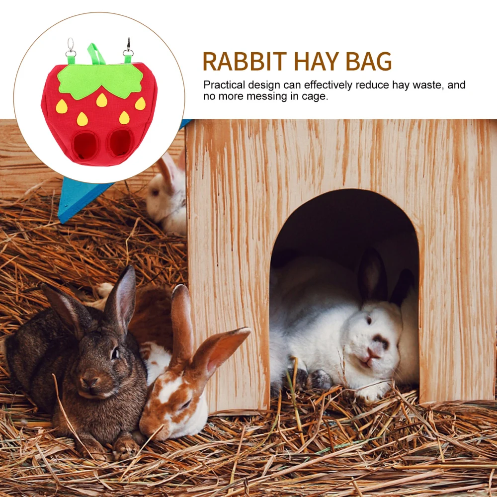 Chinchilla Food Feeding Bag Guinea Pig Hanging Feeder Rabbit Cage Hay Dispenser