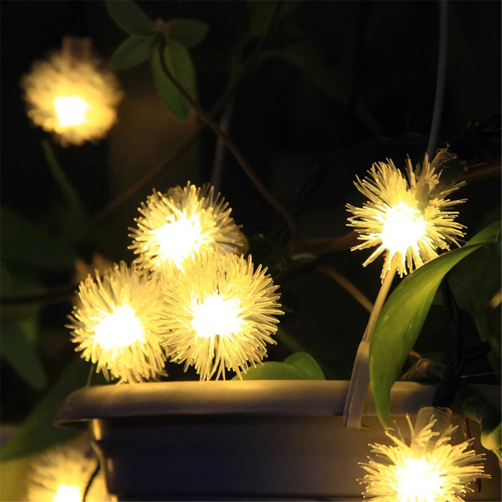 7M 50 LED Solar String Lights Chuzzle Ball Fairy Decorative Lights for Outdoor Home Lawn Garden Patio Party and Holiday Decorations (Warm White)