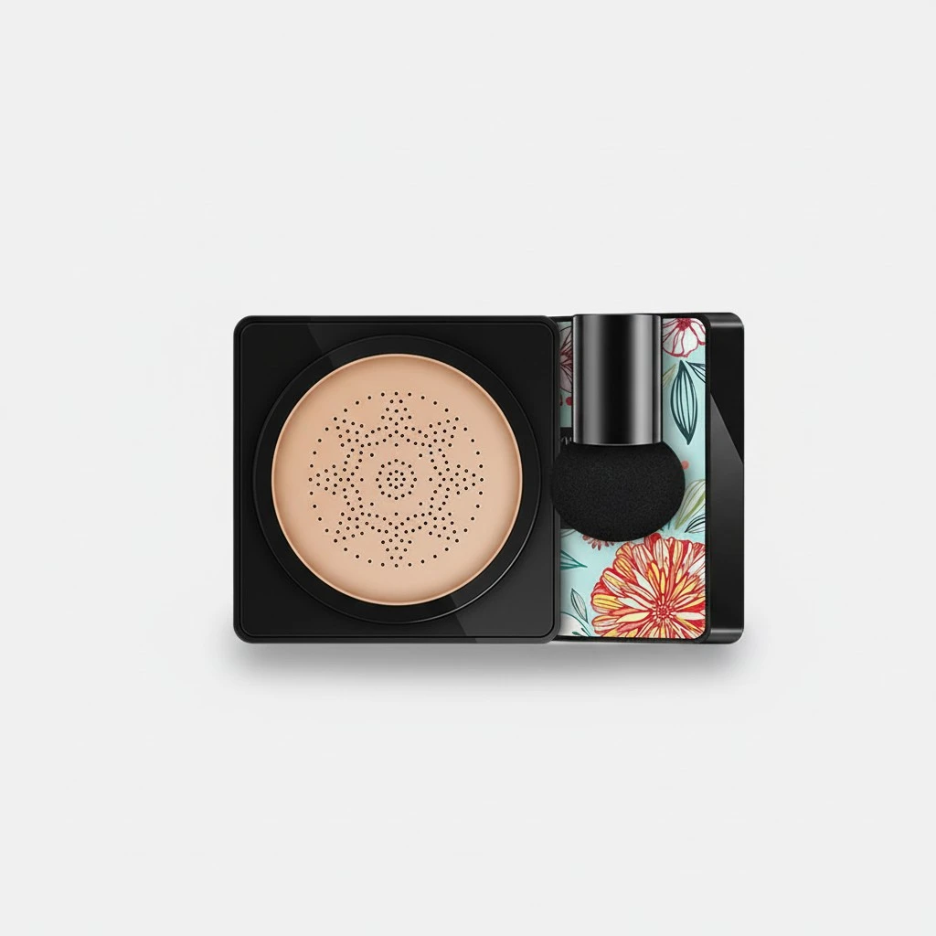 20G Brighten Face Mushroom Air Cushion BB Cream Natural Cover Concealer Facial Makeup Moisture Foundation Powder (Natural Color)