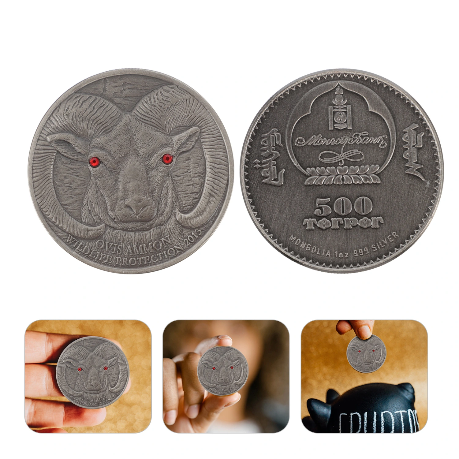 Iron Commemorative Coin Collection Animal Pattern Souvenir Home Decoration