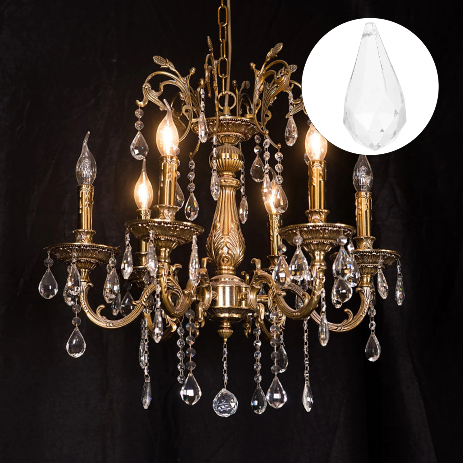 71pcs Wedding Decoration Crystals Acrylic Prisms Chandelier Hanging Pendant
