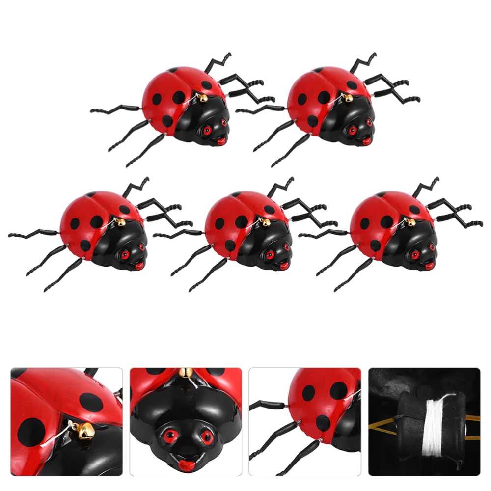 5pcs Clockwork Beetle Toy Beetle Pulling String Toy Children Wind-up Toy