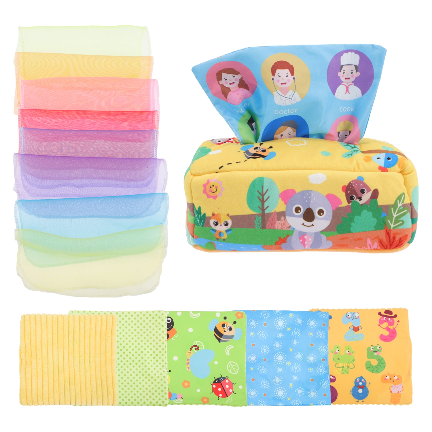 1 Set Baby Tissue Box Toy Sensory Toy for Toddler Infants Newborns and Kids
