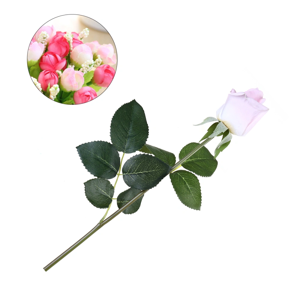 High-grade Plastic Rose Simulation Flower Artificial Plants Flower (Light Pink)