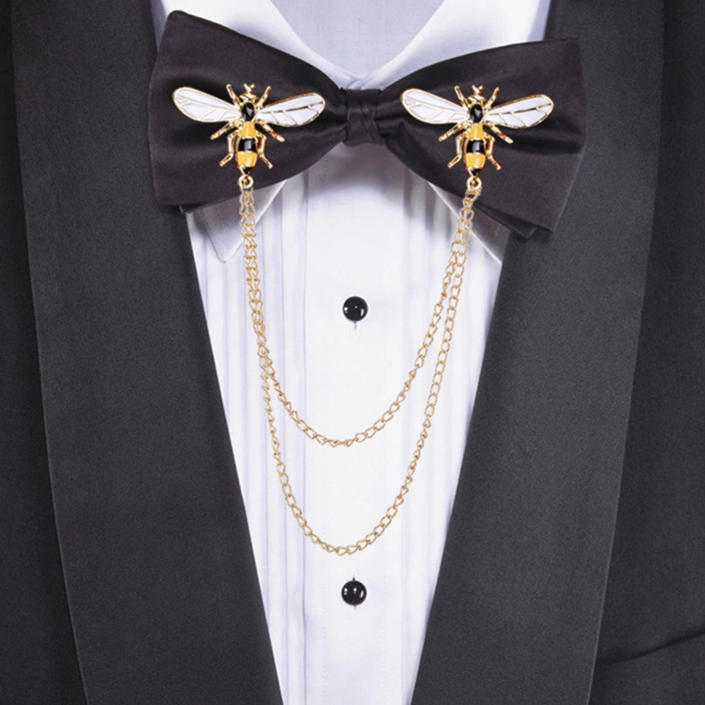 1pc Bee Tassel Collar Fashion Suit Brooch All-match Collar Chain (Golden)