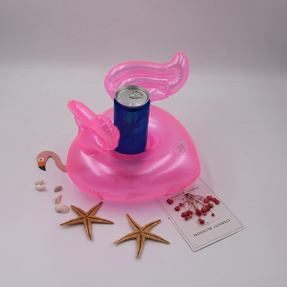 5pcs Inflatable Angel Shape Coaster Summer Pool Floats Drink Cup Holder