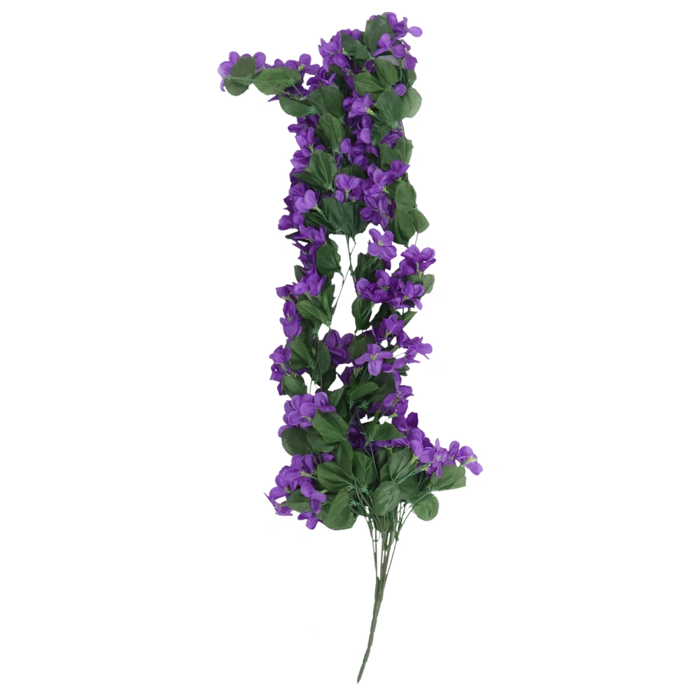 4petals Artificial Flower Hanging Flowers Violet Simulation Vine Wedding Home Decoration (Deep Purple)