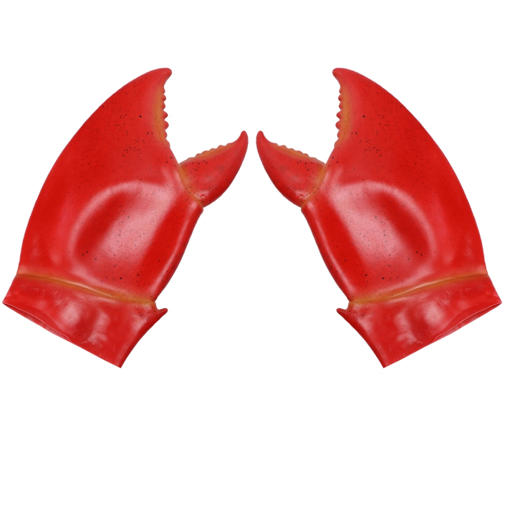 1 Pair Crab Claw Glove Cartoon Shape Glove Warm Glove Latex Hand Accessory