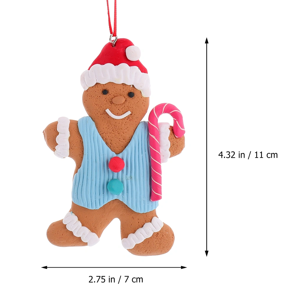 2pcs Lovely Christmas Decor Xmas Tree Pendants Gingerbread Man Pendant