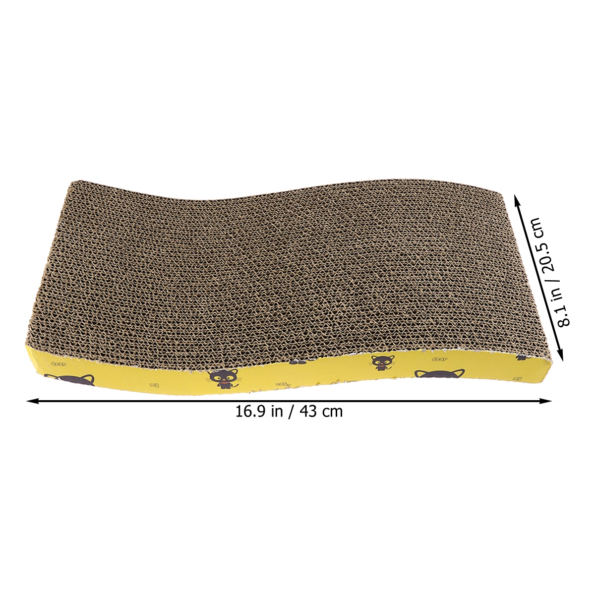 Corrugated Paper Cat Scratcher Cat Scratching Pad Board Mat Cats Pet Toy Game Accessories (S Shaped)