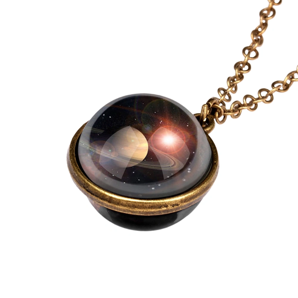 Universe Starry Sky Necklace Retro Decorative Funny Beautiful Necklace Pendant for Woman Man (Number 5 Pattern)