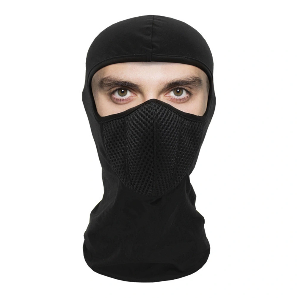 Multi-functional Windproof Ski Face Mask Winter Motorcycle Neck Warmer Cycling Hat for Men Women Outdoor Activities (Black)