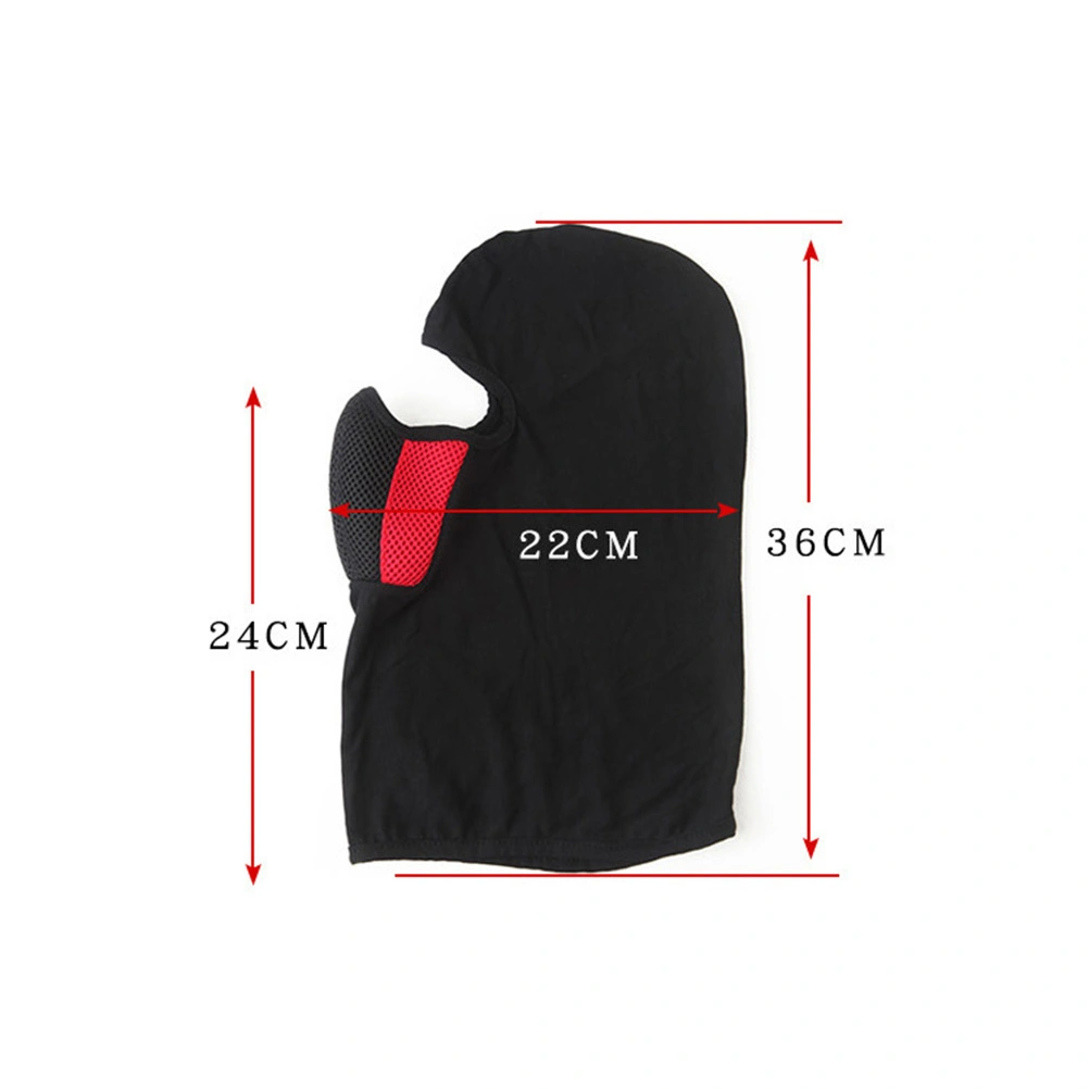Multi-functional Windproof Ski Face Mask Winter Motorcycle Neck Warmer Cycling Hat for Men Women Outdoor Activities (Black)