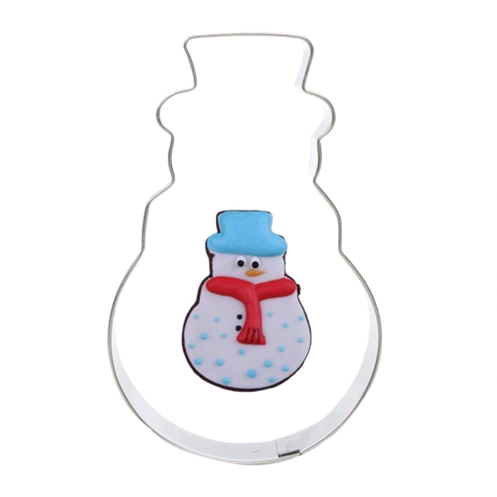 Lovely Christmas Snowman Cookie Cutter Stainless Steel Biscuit Molds for Home Kitchen Baking