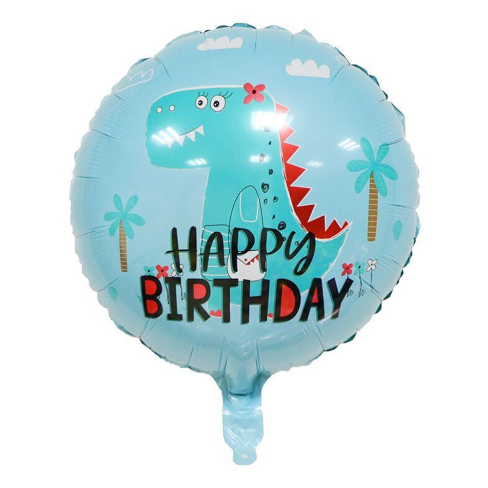 10pcs Birthday Balloons Set Dinosaur Themed Birthday Balloons Kit Cartoon Aluminium Film Balloons (2x5pcs Dinosaur)